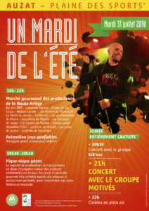 marché artisanal concert gratuit auzat Ariège 
