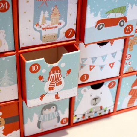 Calendrier de l'avent avec des produits locaux